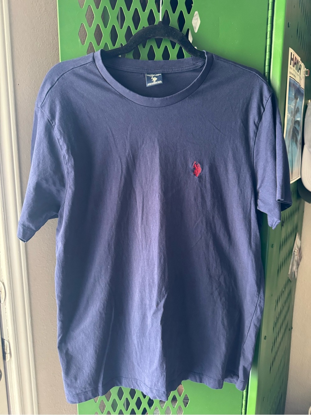 U.S. Polo Assn. Men’s Navy Short Sleeve Crewneck Tee with Red Logo (100% Cotton) - Picture 2 of 9